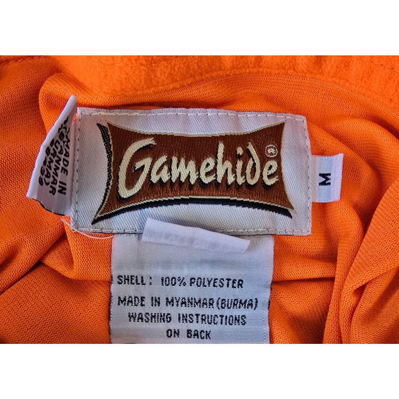 Gamehide Hunting Outdoor Shirt Men's M Orange Soft Fabric Button Down - Picture 4 of 16
